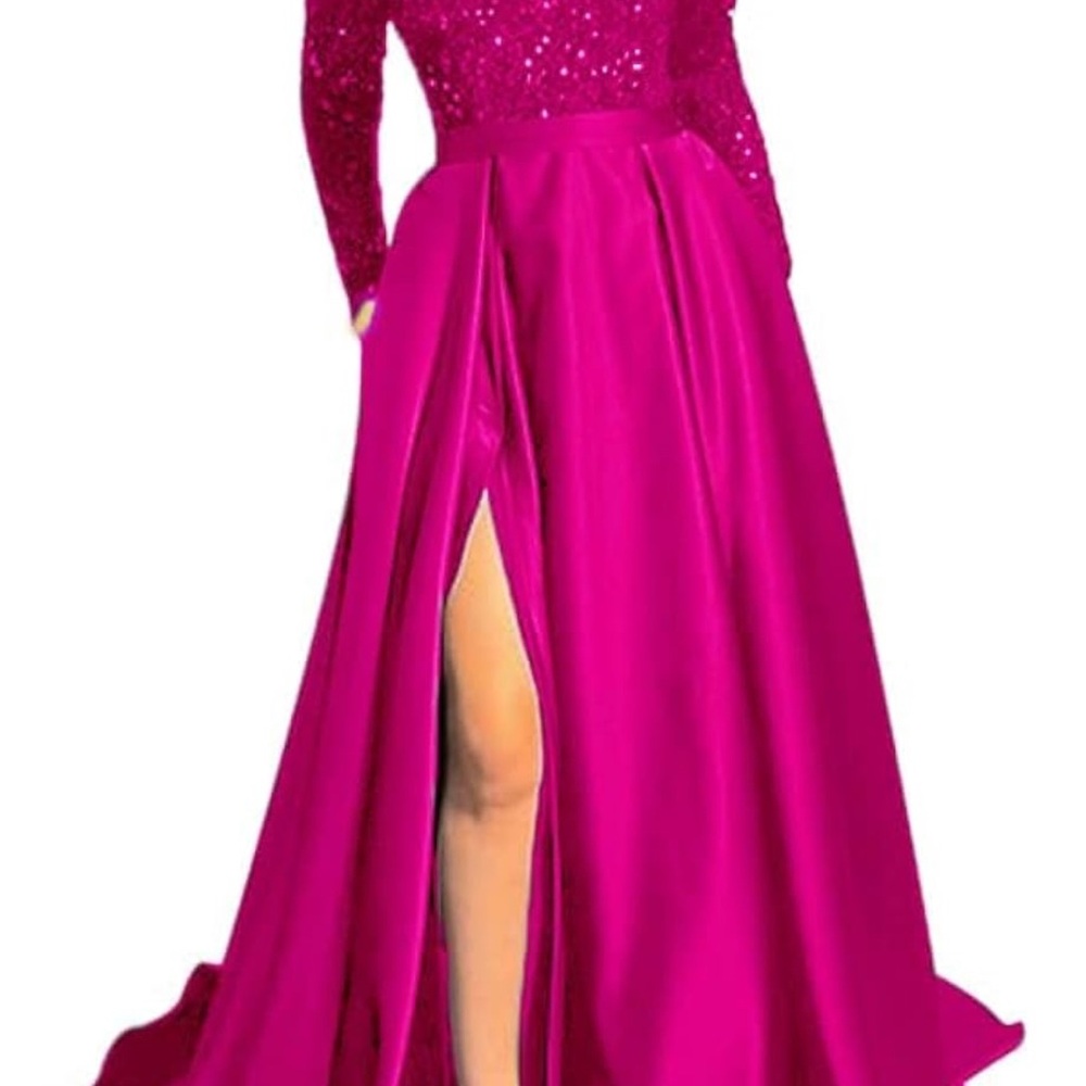 Elegant Pink Evening Gown